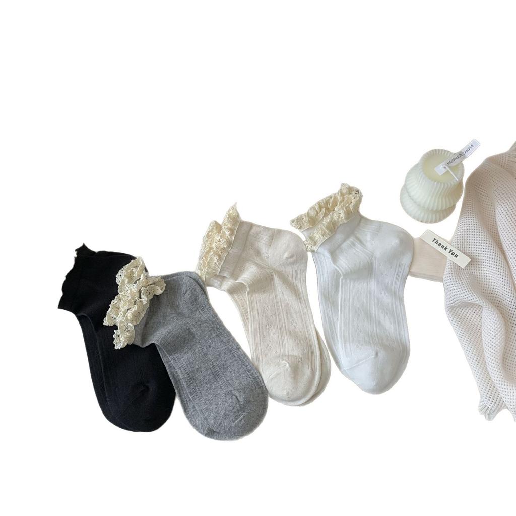 Lace Socks Women Breathable Mesh Stockings Thin Lolita Lace Tide Low Top Lolita