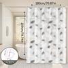 Fresh Leaves Black And White Style Shower Curtain, Minimalist Nordic Bathroom Partition Curtain, Artistic Bathroom Space Decoration Curtain
