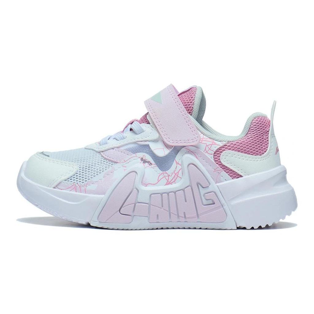 Li Ning Kids Ln 90 Summer Comfortable Versatile Non-Slip Wear-Resistant Casual Shoes Kids sneaker Standard-White Honey-Pink YKNT054-2