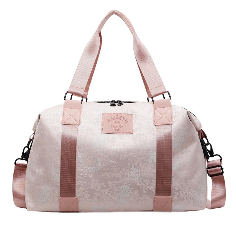 Torba podróżna na ramię w stylu chińskim z haftem o dużej pojemności