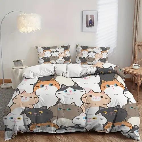 Comforter Cat With Cat Pattern Suitable For Children Boys Girls And Adults Soft Warm Comfortable And Breathable