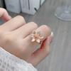 Rose Gold Flower Bee Gypsy Star Zircon Super Fairy Ring Female Heavy Industry Fashion Personality Stacked Index Finger Ring