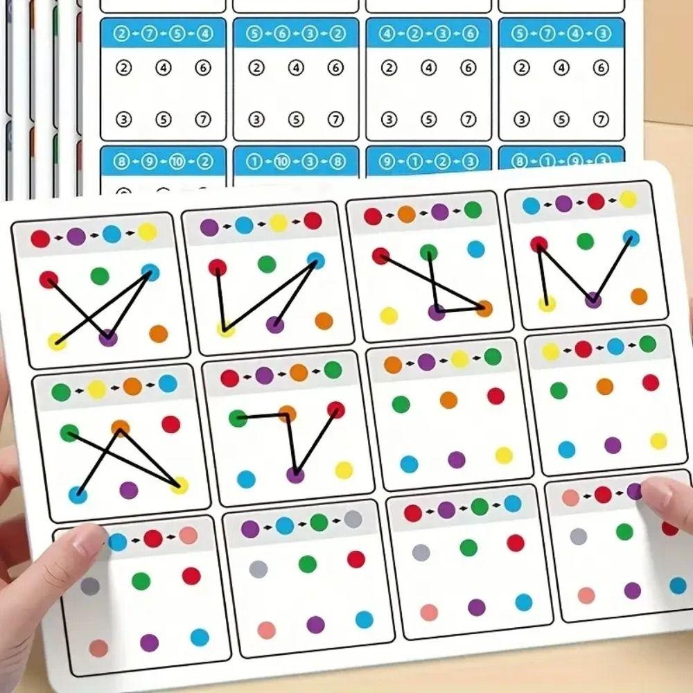 Reusable Training Link Cards Attention Training Color Number Cards Early Education