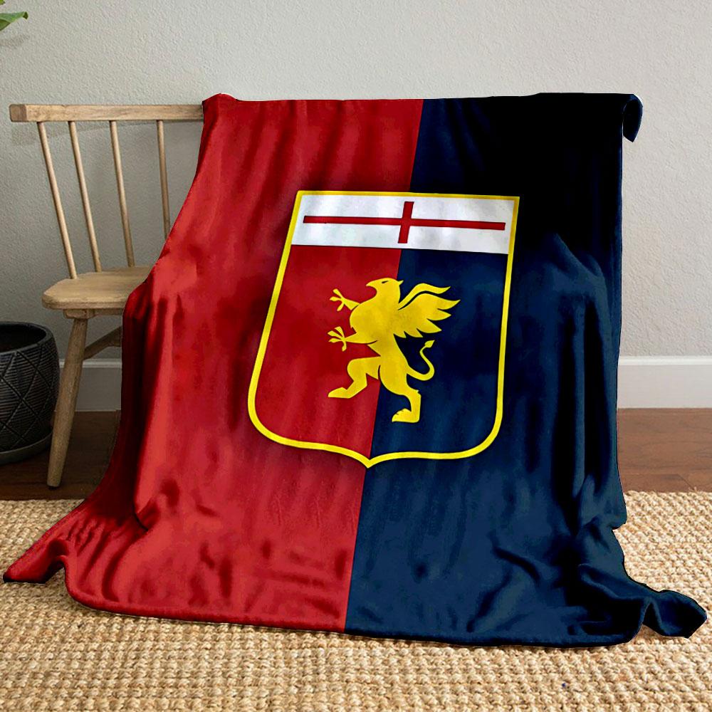 A Shield Design Split Between Red and Blue Halves, Featuring a Golden Griffin. for All Seasons Blanket Lunch Break Throw Gift