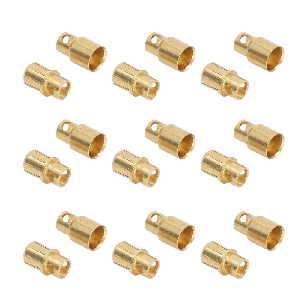 30 Sets Connector Plug 8.0 Gold Plated Brass High Accuracy Firm Connection Set Kit for Battery