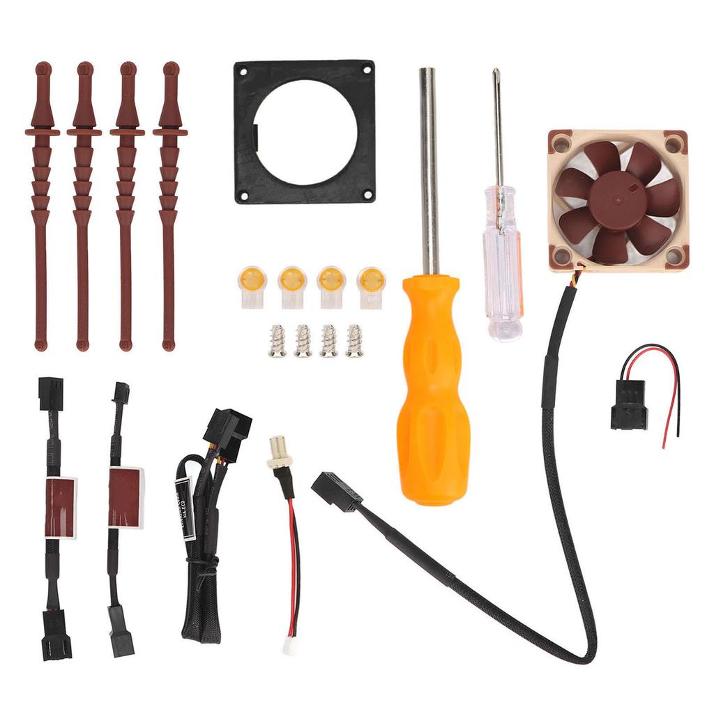 Fan 3D Print Mount Kit Efficient Heat Dissipation Game Console Cooling Fan Mount Kit for Gamecube Noctua Black