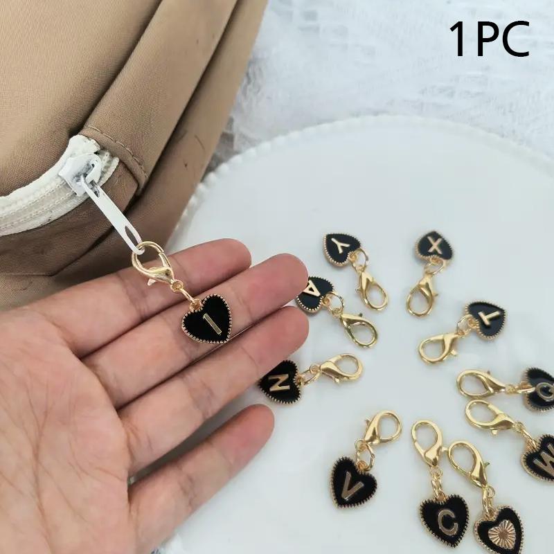 1PC Love Keychain Creativity Heart Shaped Design DIY Party Metal Gift 26 English Letters Keychain Marker Lobster Buckle