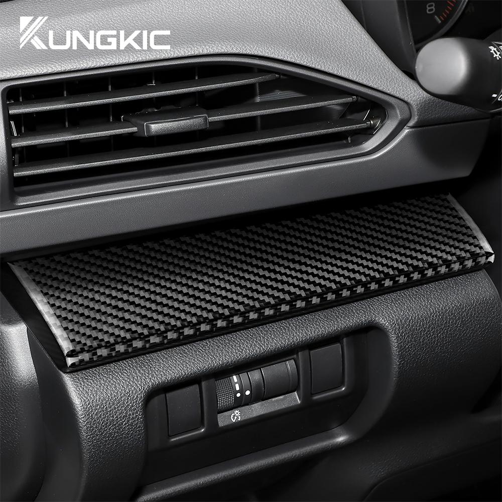 Real Soft Carbon Fiber Sticker For Subaru Crosstrek Impreza 2025 Dashboard Decor Panel Interior Trim Cover RHD LHD Accessories