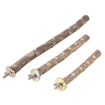 Bird Perch Nature Wood Stand for Parrots Conure Supplies Budgies Grinding Scratchers for Small Medium Parrots Rack Toy