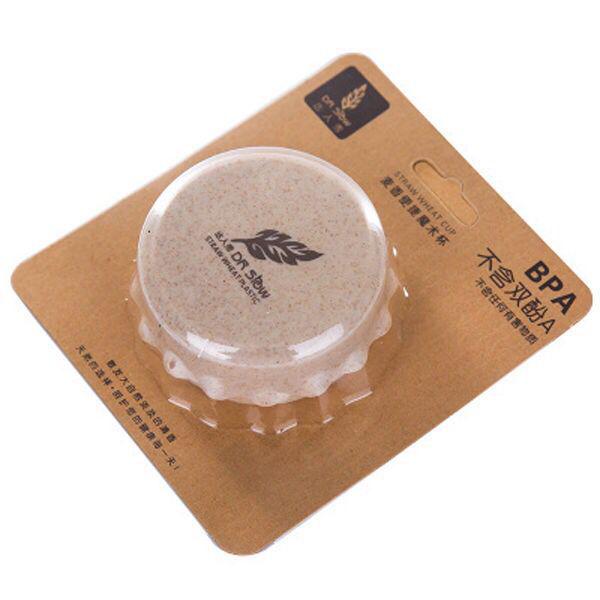 Wheat Straw Folding Sports Water Bottle and Telescopic Travel Cup