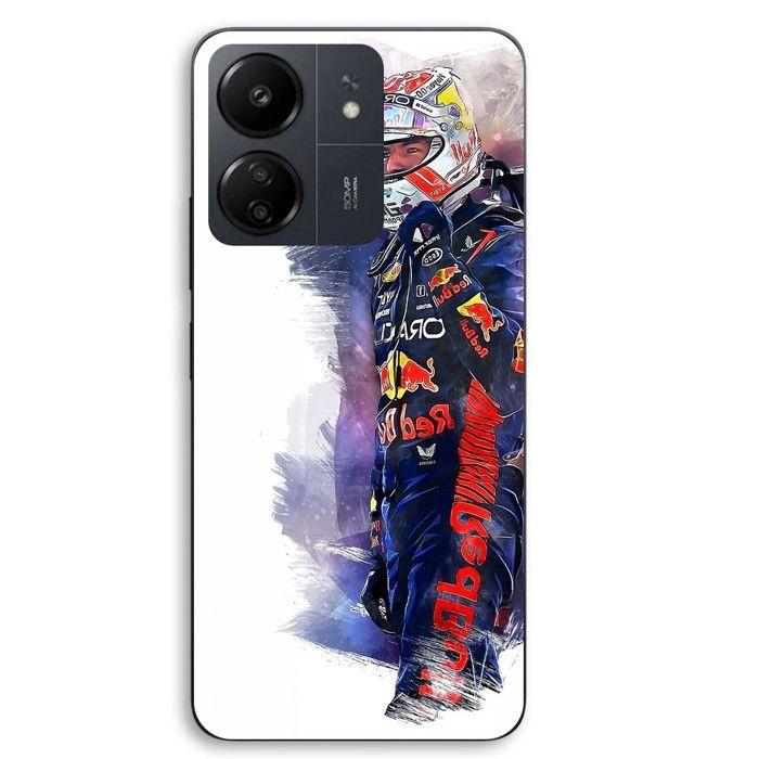 Coque de téléphone personnalisée - MANIACASE - Xiaomi Redmi 13C 4G F1 Max - Silicone TPU - Noir - Verstappen Wallpaper