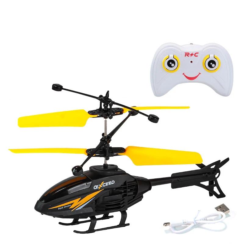 Rc Plane Helicopter Drone Led Mini Rc Dron Remote Control Quadcopter Gesture Control Helicopters 2Ch Aircraft Children Toy Boys