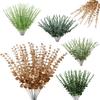 12pack/lot High Simulation Simulated Plants For Artificial Plants Decoration Simulated Plant Bouquet Artificial Flowers