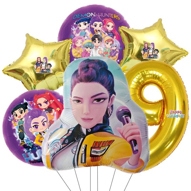 Set di 6 Palloncini in Alluminio con Numeri da 0 a 9 per Festa di Compleanno a Tema Musicale Decorazione Baby Shower Regalo