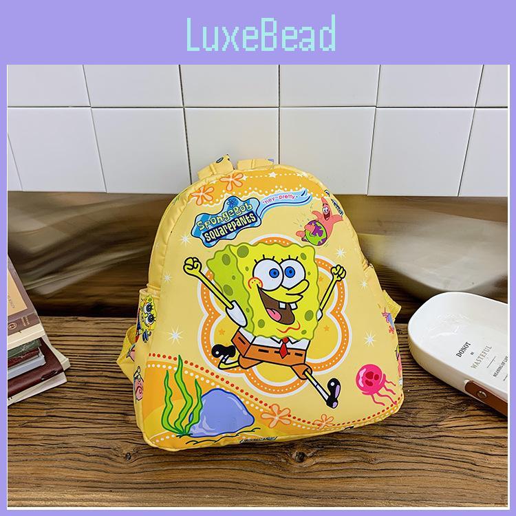 Patrick Spongebob Star Sports Surfing Eating Popcorn Printed Children Backpack