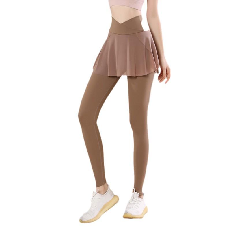 Damen High Waist Yogahose Rock: Herbst/Winter, Hüftlifting, Schnelltrocknend, Anti-Exposition, Enganliegend für Laufen & Tanz