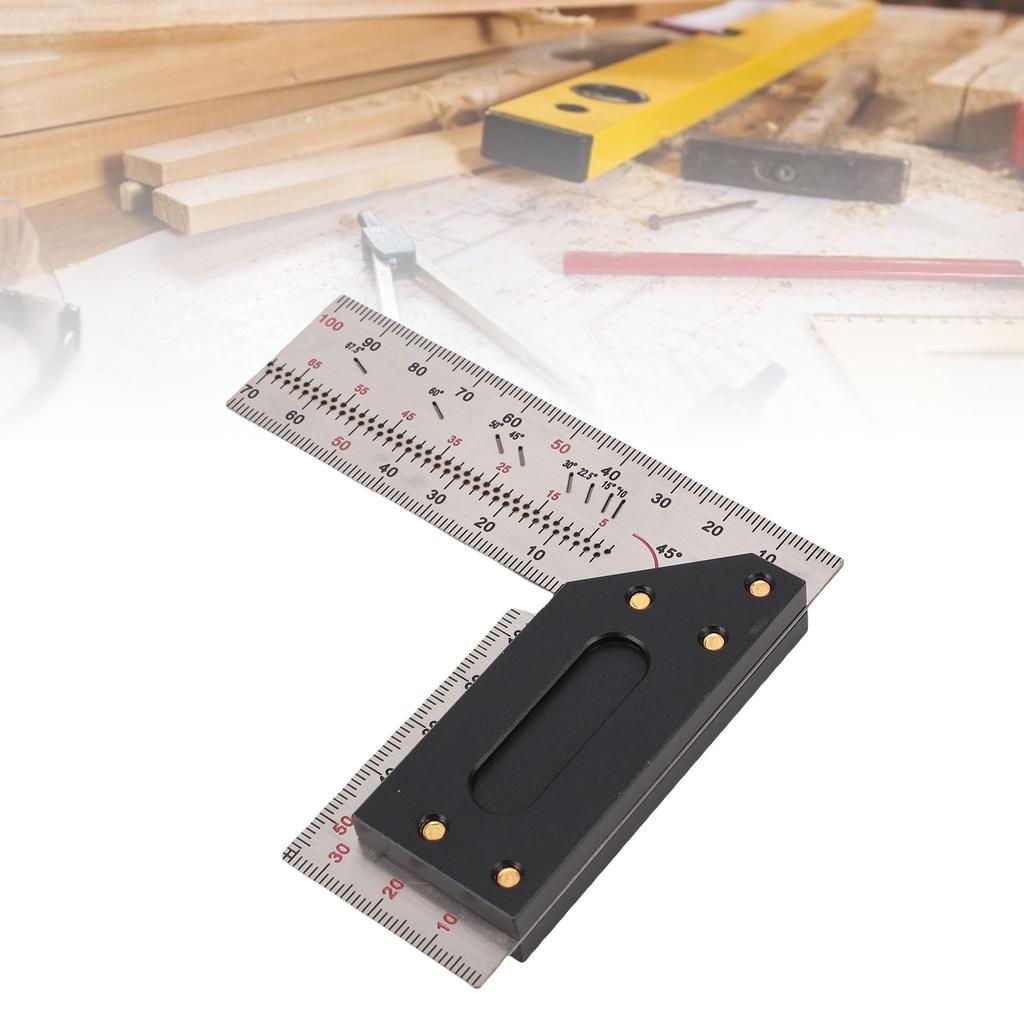 Woodworking   Ruler Right Angle Ruler Carpenter   Layout Tool with Marking Holes 3.9 Inch