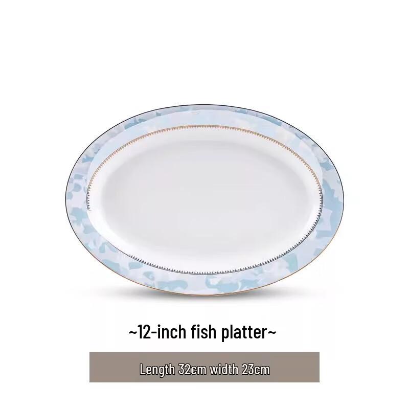 

Mo De Lan Ka New Chinese Ceramic Fish Plate