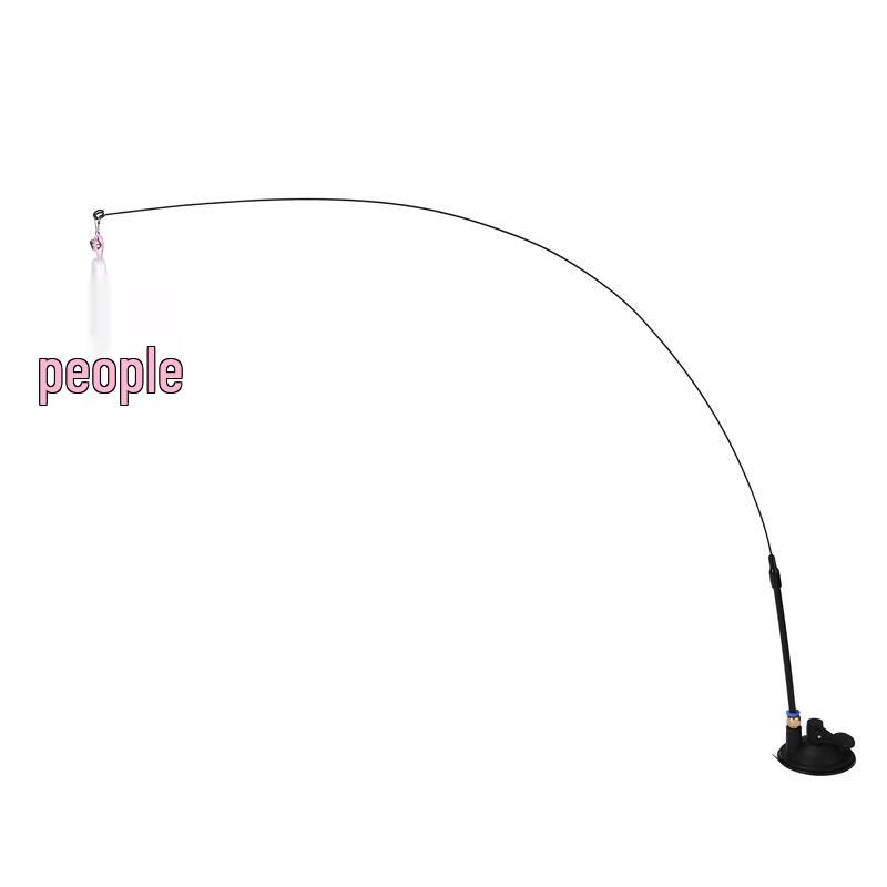 Pet Suction Cup Teaser Wand – Self-Play Toy with Replaceable Head for Cats and Dogs