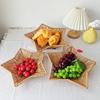 Decorative Imitation Rattan Tray Dining Table Bread Basket Desktop Storage Container for Living Room Or Office Use
