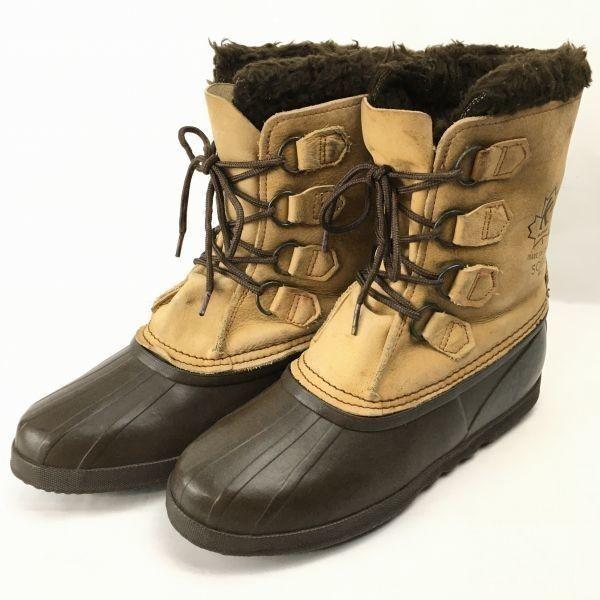Sorel Size 26.027.0 Approx. Vintage Made In Canada Snow Boots with Liner Brown(USED)