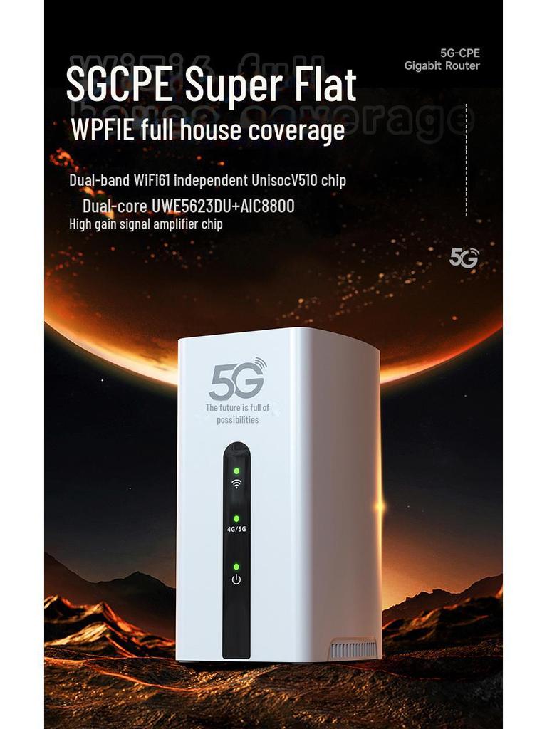 5G Gigabit Wireless Home & Enterprise Router with Dual Netcom and Indoor Mobile WiFi 5GCPE