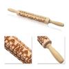Laser Engraved Embossing Rolling Pin Christmas Style Pattern Printing Rolling Pin  Biscuit