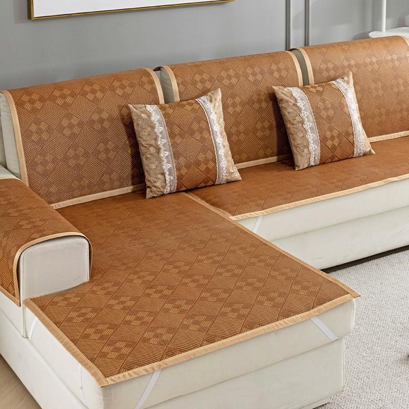 Summer rattan mat sofa cushion summer ice silk rattan mat non-slip mat seat cushion sofa cover cover seat cushion