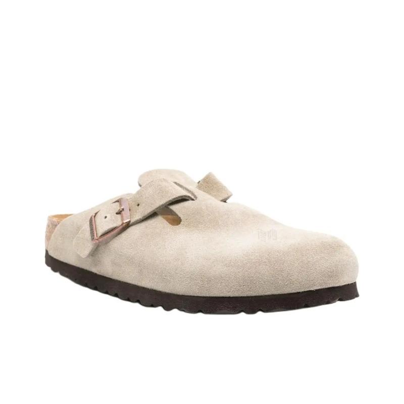 Birkenstock Boston Women Backless Slip On Casual Closed Toe Clogs Taupe 0060463 42