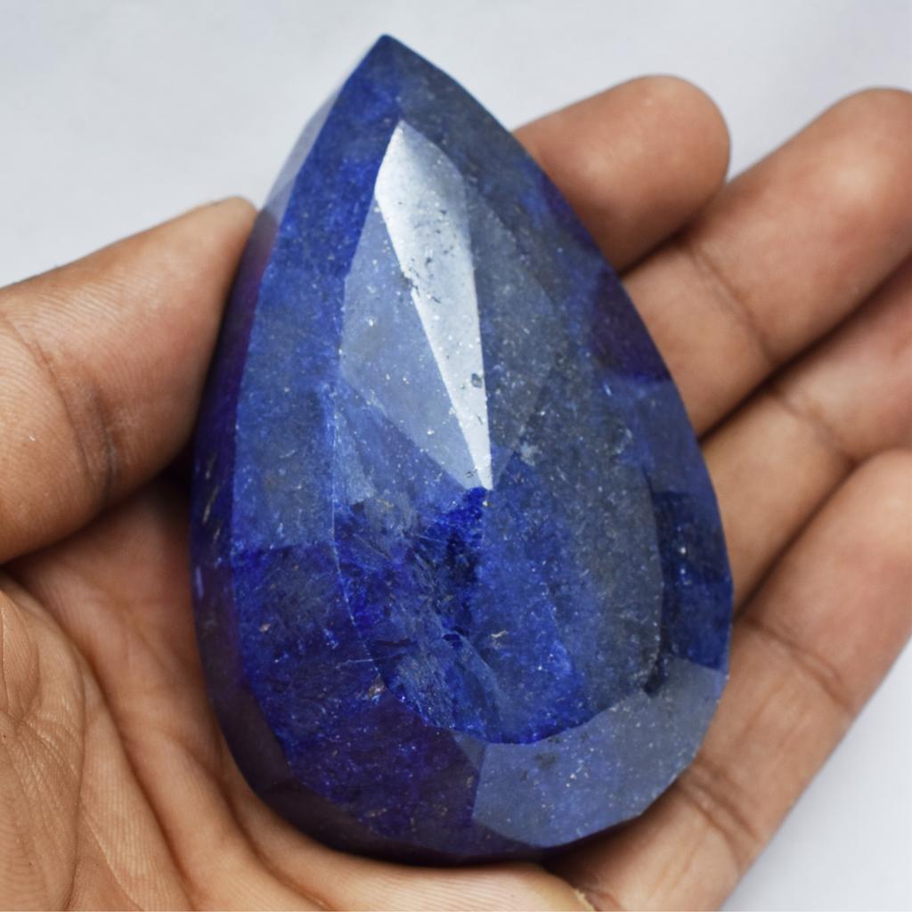 Birnenschliff Blauer Saphir 929,90 Karat Natürlich Herren?s Ringe Loser Edelstein ZERTIFIZIERT AR-2572-S