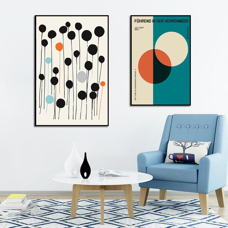 Abstract Geometric Wall Art Pictures Modern Dots Canvas Paintings Simple Posters and Prints for Interior Living Room Home Decor