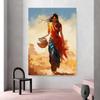Vintage Traditional Indian Woman Folk Dance Poster Beautiful Indian Woman Art Canvas Painting Wall Print Picture Room Home Decor