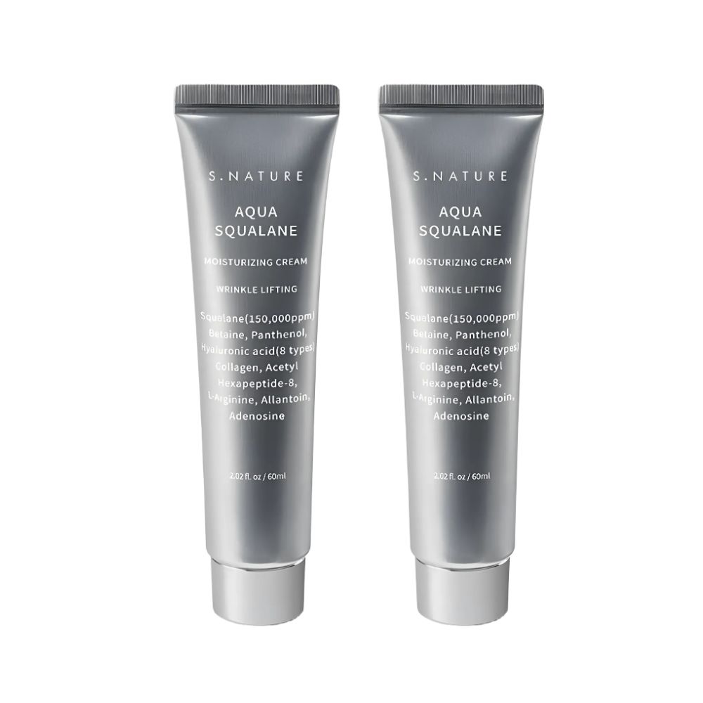 S. NATURE Aqua Squalane Moisture Cream Hydrating Soothing 60ml 2Pack