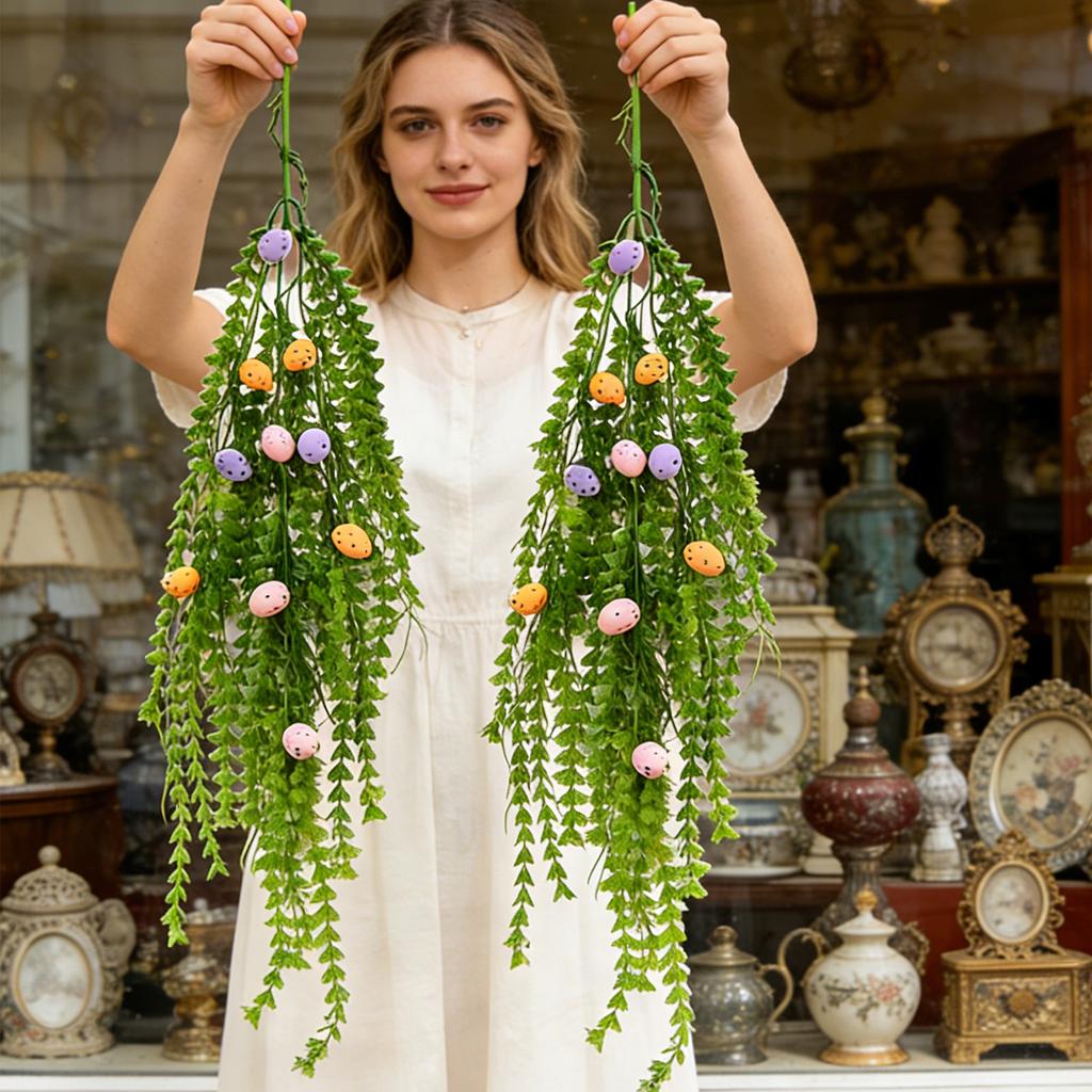 Easter Egg Wall Hanging,  Flame Grass Vine Hanging Home Decoration Wall Hanging Rattan