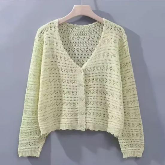Dámský háčkovaný přehoz na plážovou dovolenou, boho, s výřezy, dlouhý rukáv, zapínání na knoflíky, letní košile na ochranu před sluncem