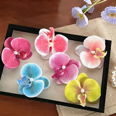 Damen Haarspange Haarnadel Seitenclips Schmetterling Orchidee Blume geformte Kopfbedeckung Haarschmuck