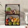 Kitchen Wall Mount Storage Rack Snack Organizer Wall Shelf Stackable Spices Dish Sink Rack For Storing Fruits And Vegetables