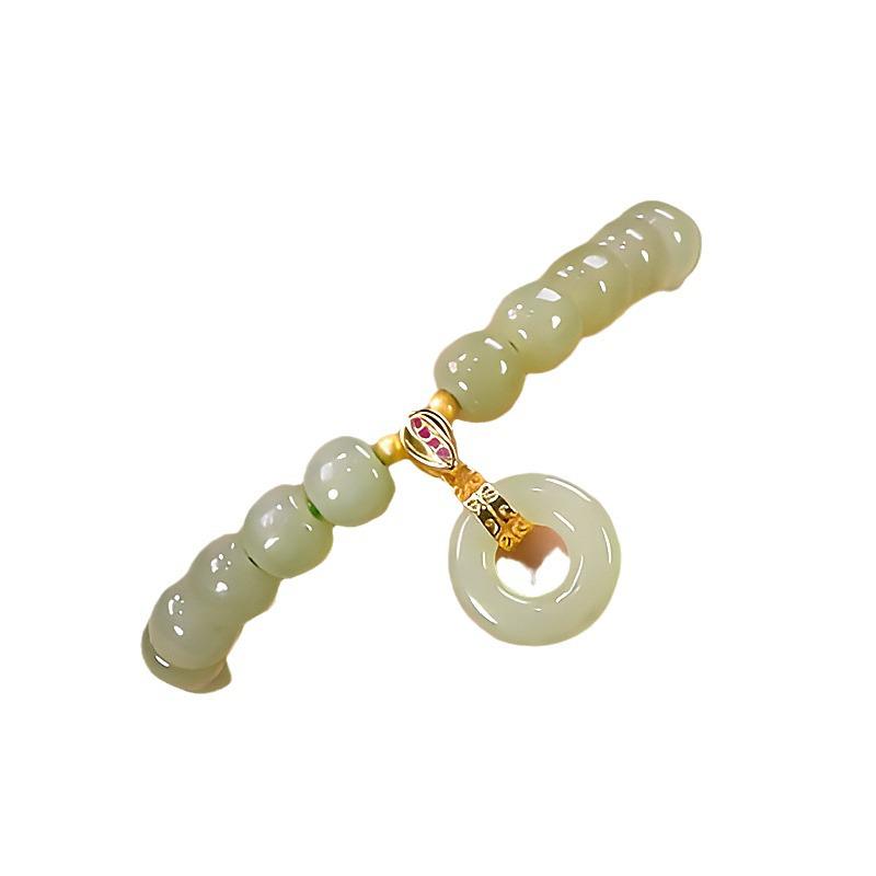 Ping An Women's Double Happiness Buckle Bracelet - Chinese Style, Retro, Elegant, Light Luxury Jewelry.