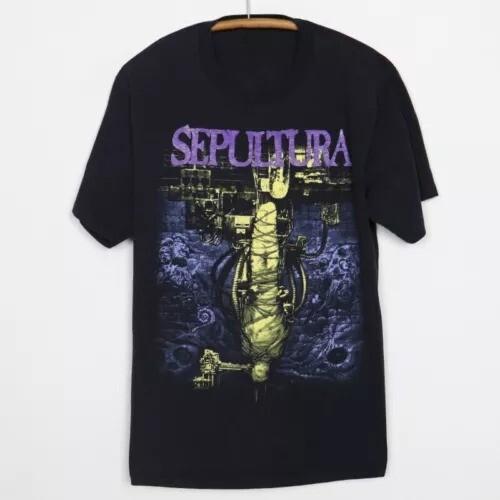 Новая мужская футболка Sepultura Chaos AD фиолетовая Черная с коротким рукавом Унисекс XL