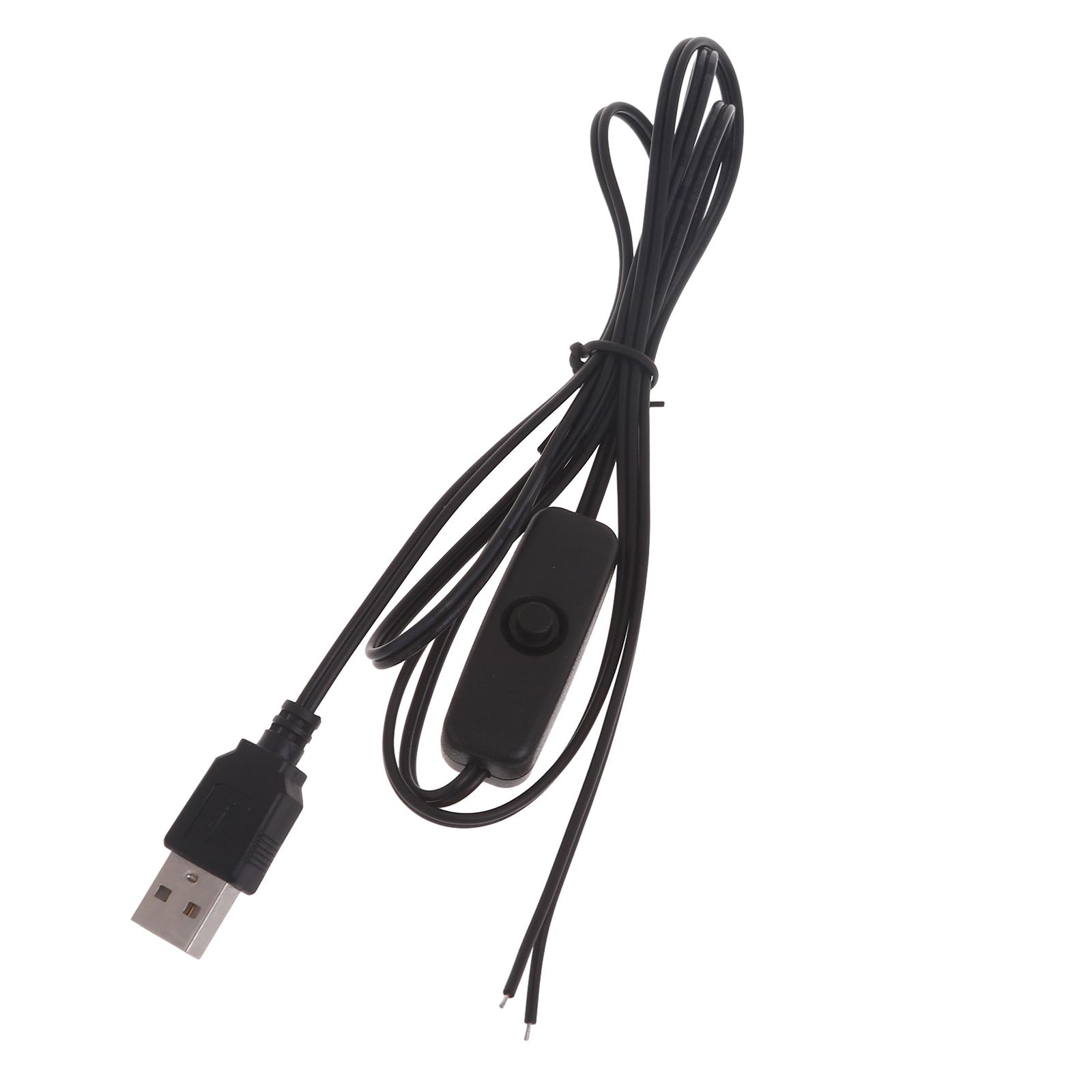 

USB-подовжувач 1 шт. 5 В із штекером h, USB 2.0 A та 2-контактним 2-жильним роз’ємом кабелю живлення для заряджання 5 В B