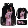 Football Schoolbag Three-Piece Backpack Pencil Bag Satchel Package Primary And Secondary School Students Schoolbag