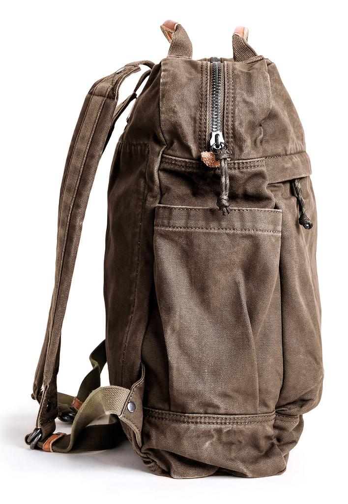 Gootium Canvas Backpack Vintage Style Outdoor Travel Bag Casual Daypack Fabric Zipper Rucksack Amber Women's Men's