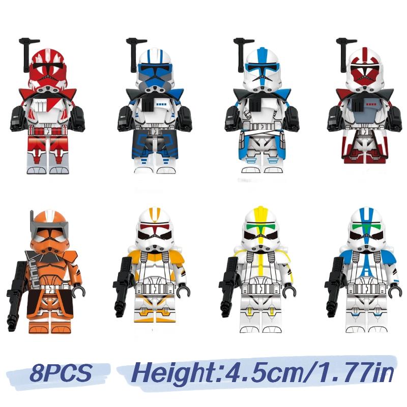 

8 шт. Звездные Войны Командир Ганч Минифигурки Строительные Блоки Сделай Сам Пазл Подарки Игрушки