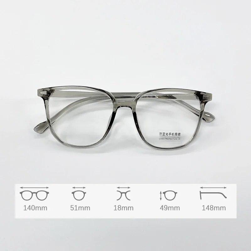 New Fashion Anti-blue Ray Women Myopia Glasses Retro Men Eyeglasses Trend Finished Optical Computer Eyewear Diopter 0 To -4.0