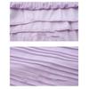 Women Maxi Skirt Elastic High Waist Flowy Hem Long Skirt Solid Color Splicing Design Slimming Skirt Daily Wear