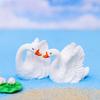 Charming Resin Swan Figurines Diy Creative Micro Landscape Decorations Desk