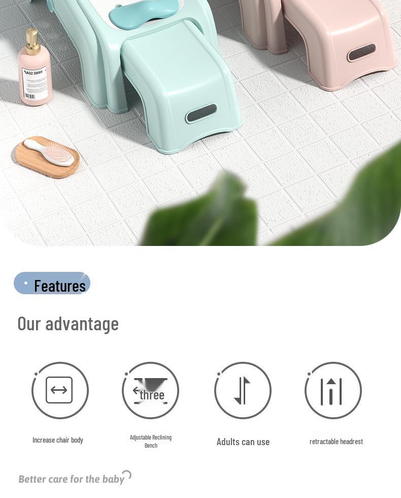 Faltbarer Baby-Shampoo-Liegestuhl - Große Größe Haarwaschstuhl