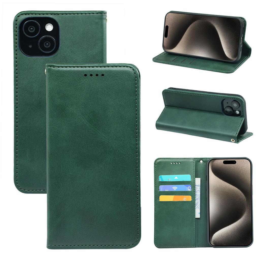 Apple iPhone 16/15 Plus/14 Pro Max Leather Magnetic Wallet Case with Card Slot