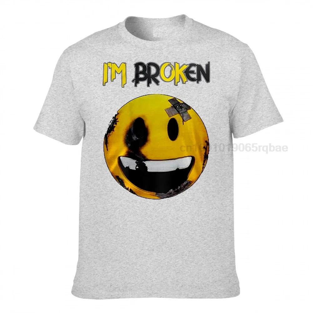 Confused Smile Im Broken Invisible Illness Im Ok Broken Black Size S3xl 100 Cotton Unisex T Shirt Unisexs Tee