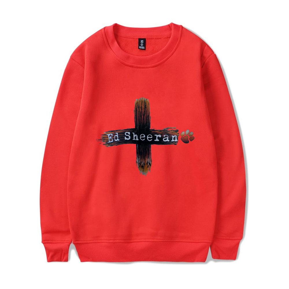 

Новая весенне-осенняя толстовка оверсайз с графическим принтом Эда Ширана для женщин и мужчин, с круглым вырезом, с длинным рукавом, свитшот, повседневный спортивный костюм, смешная одежда XXS красный
